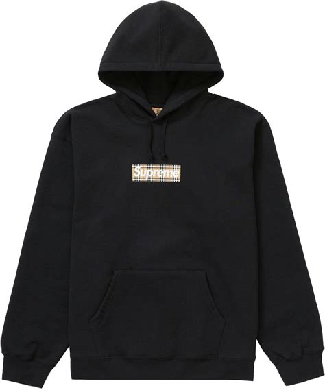 hooded supreme burberry|supreme burberry hooded sweatshirt.